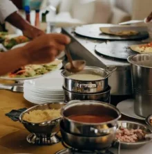 buffet mundial le frances - ingrediente sempre frescos